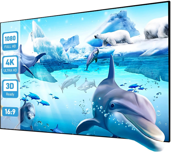 Экран на раме Cactus 100" 127x224см Alr Expert CS-PSALRE-224X127-WM 16:9 настенный натяжной черный