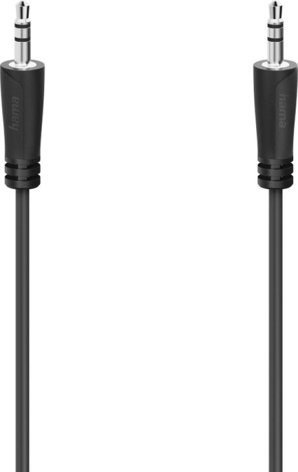 Кабель аудио HAMA H-205115, Jack 3.5 m - Jack 3.5 m , 0.75м, черный [00205115]