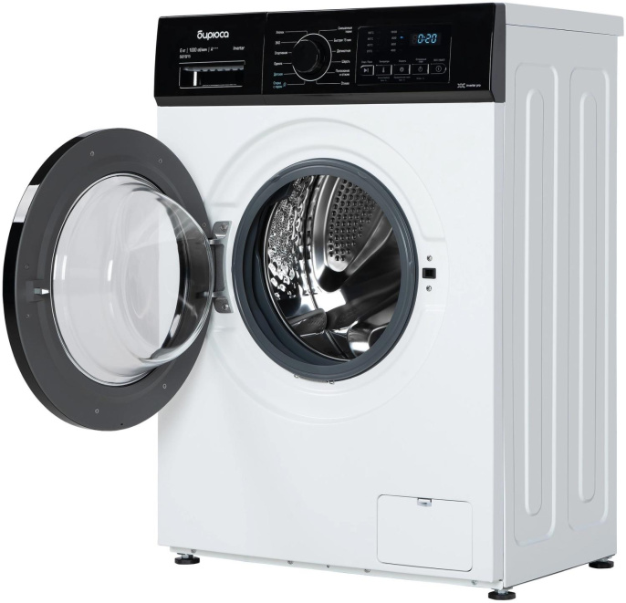 Стиральная машина Бирюса WM-SL610/15, с фронтальной загрузкой, 6кг, 1000об/мин, с паром, инверторная