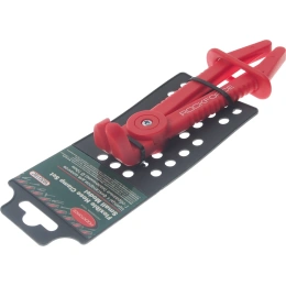 Пластиковый зажим для шлангов Rockforce с фиксатором изогнутый 90L-155мм RF-903G18C(27399)
