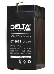 Аккумуляторная батарея Delta DT 6023 6V/2.3Ah 43х37х75mm (4614010040027)