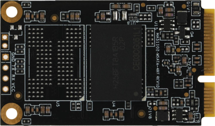SSD накопитель KINGSPEC MT Series MT-128 128ГБ, mSATA, mSATA,  mSATA