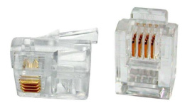 Коннектор Lanmaster (TWT-PL11-4P4C/100) UTP кат.3 RJ11 прозрачный (упак.:100шт)