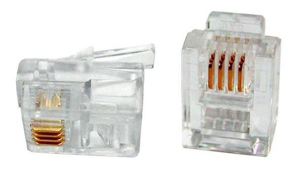 Коннектор Lanmaster (TWT-PL11-4P4C/100) UTP кат.3 RJ11 прозрачный (упак.:100шт)