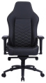 Кресло игровое Cactus CS-CHR-0112BL, экокожа, до 120кг, регулируемые 4D подлокотники,  черный