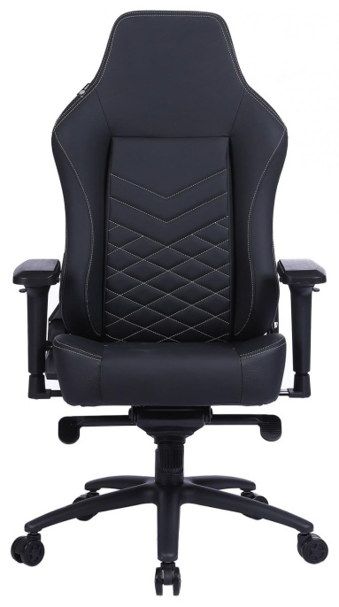 Кресло игровое Cactus CS-CHR-0112BL, экокожа, до 120кг, регулируемые 4D подлокотники,  черный