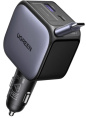 Автомобильное зарядное Ugreen EC602 55212B автомобильное зарядное для телефонов/для планшетов, USB Type-A/USB Type-C, 45 Вт, быстрая зарядка, кабель USB Type-C, 0.7 м