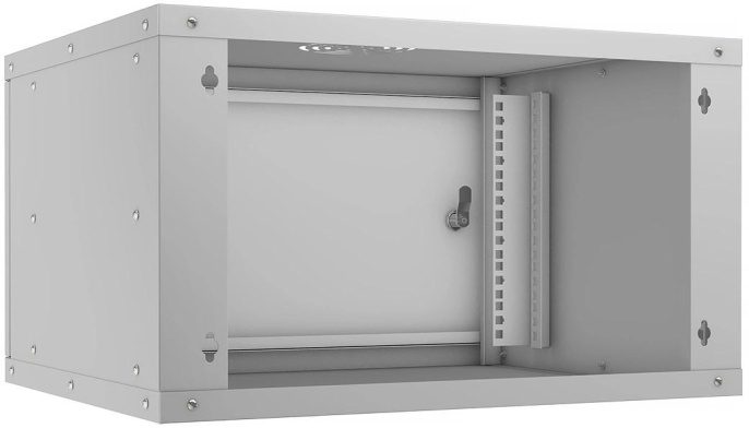 Cabeus WSC-05D-6U55/45m Шкаф телекоммуникационный настенный 19" 6U, серия LIGHT разборный, дверь металл, цвет серый