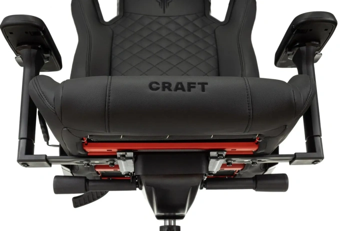 Кресло игровое Knight Craft черный экокожа с подголов. крестов. металл