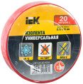 ITK Изолента IEK ш.15мм 20м красный UIZ-13-10-K04