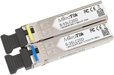 MikroTik S-3553LC20D Пара SFP модулей, S-35LC20D + S-53LC20D