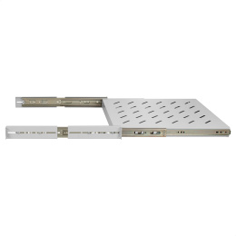 Полка выдвижная 19" ExeGate ECSS-FS800-G перфорированная, глубина 475мм, крепление 19" 1U, для напольных шкафов и стоек глубиной 800мм/1000мм, нагрузка до 40кг, цвет светло-серый RAL 7035 EX300304RUS