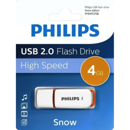 Флеш накопитель 4GB PHILIPS SNOW2.0 4GB, USB 2.0 FM04FD70B/97