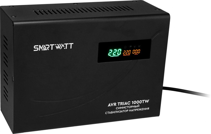 Стабилизатор напряжения Smartwatt AVR Triac 1000TW 1000ВА черный 4512020380001