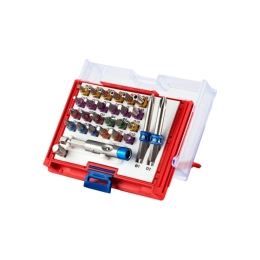 Набор вставок бит 1/4, TORX, HEX, PZ, PH, SLOT, 28 предметов МАСТАК 058-11028C