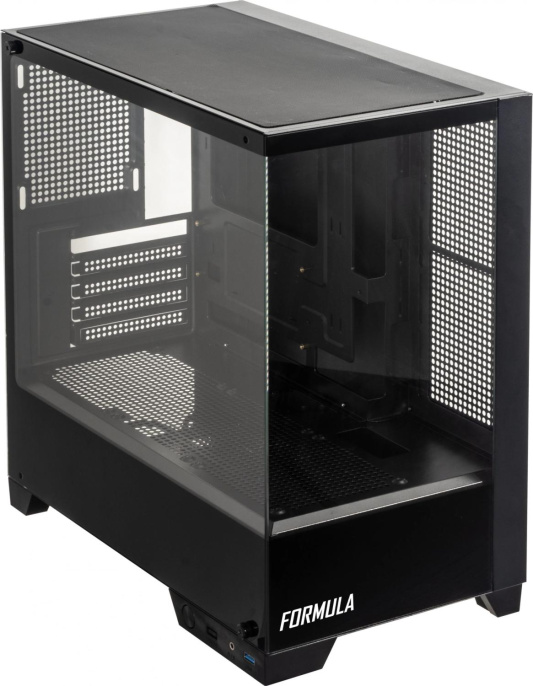 Корпус mATX Formula Crystal Z1M, Mini-Tower, без БП,  черный [cristal z1m]