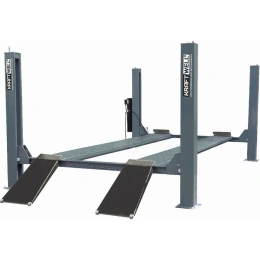 Четырехстоечный подъемник KraftWell г/п 5500 кг, гладкие платформы KRW5.5