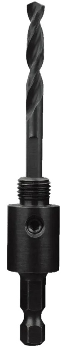 Хвостовик Milwaukee 4932479465 для коронок диаметром 14-30 мм, центрирующее сверло, посадочный диаметр: 1/2"x20, хвостовик: шестигранный 9.5 мм Hex