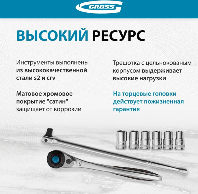 Набор инструментов Gross 14147 24 предмета жесткий кейс