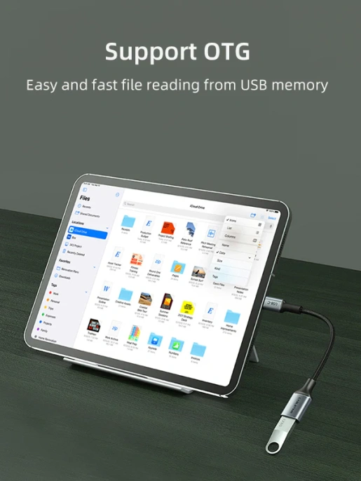 Кабель-адаптер CABLETIME CP60G (CT-CMAF3.0-AG0.15) USB-C Male - USB 3.0 AF OTG, 15 см, передача данных/зарядка, поддержка быстрой зарядки