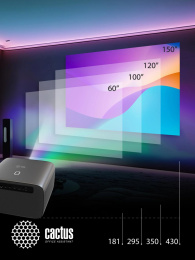 Проектор Cactus CS-PRC.07WT.Full HD-A,  LCD,  Wi-Fi,  белый [cs-prc.07wt.wuxga-a]