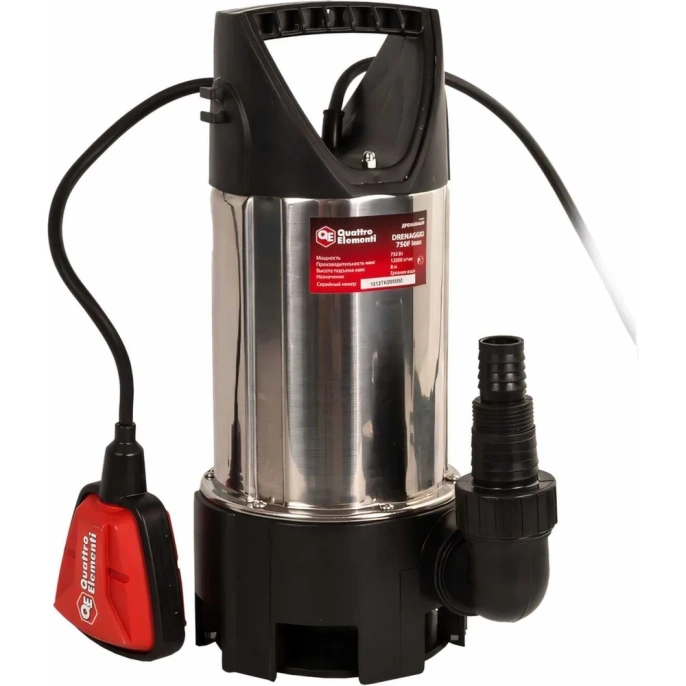 Дренажный насос QUATTRO ELEMENTI Drenaggio 750 F Inox 770-728