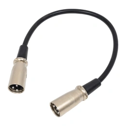 Переход XLR штекер - XLR штекер Pro Legend позолоченные контакты с кабелем 0.3м, PL2295