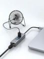 Док-станция CABLETIME CB55G (CT-AMLU3-AG) USB 3.0 3 Port Hub с гигабитным адаптером Ethernet