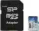Micro SecureDigital 64Gb Silicon Power SP064GBSTXDU3V20AB {MicroSDXC Class 10 UHS-I U3, SD adapter}