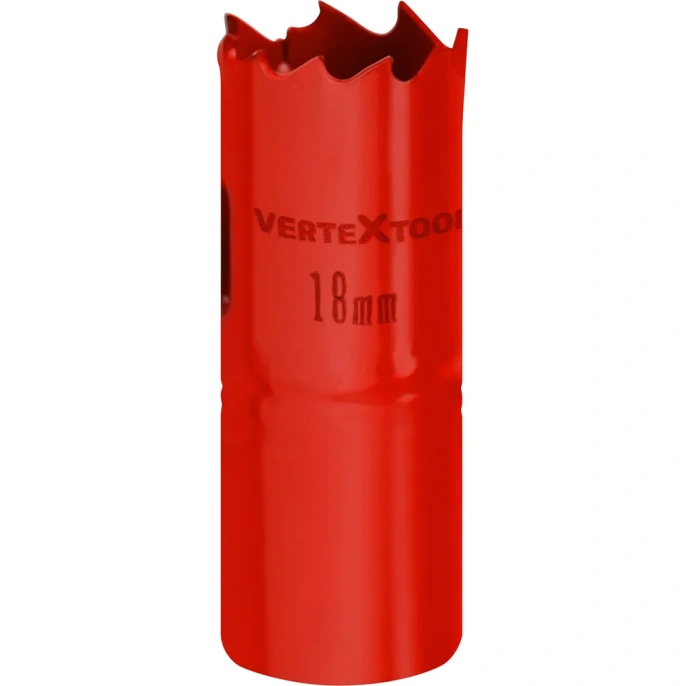 Коронка биметаллическая по металлу 18 мм vertextools 2525-18