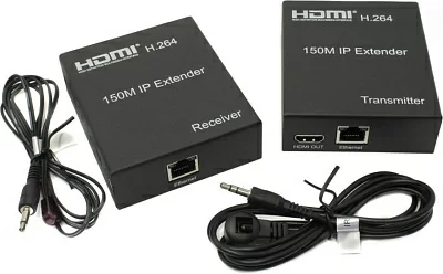 Удлинитель Orient VE046 HDMI Extender (HDMI 19F- RJ45 - HDMI 19F до 150м передача ИК сигналов)
