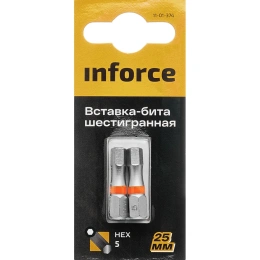 Вставка-бита шестигранная (2 шт; HEX5; 25 мм) Inforce 11-01-374