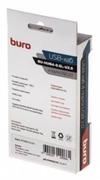 Хаб (разветвитель) Buro BU-HUB4-0.5L-U2.0, черный