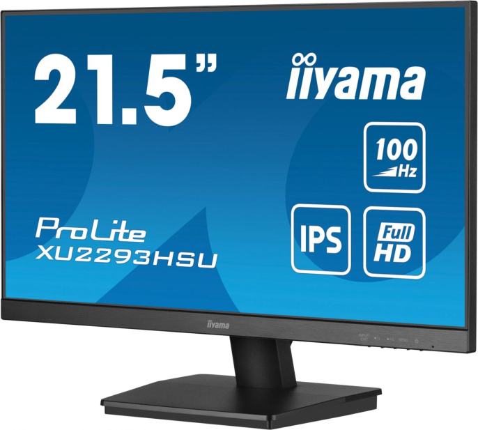 21.5" Монитор Iiyama ProLite XU2293HSU-B7,  1920x1080,  IPS,  100Гц,  1хHDMI,  1хDP,  черный