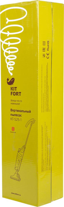 Ручной пылесос handstick KitFort KT-525-1, 600Вт, оранжевый/черный [кт-525-1]