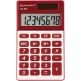 Карманный калькулятор BRAUBERG PK-608-WR 107x64 мм, 8 разрядов, двойное питание, бордовый 250521