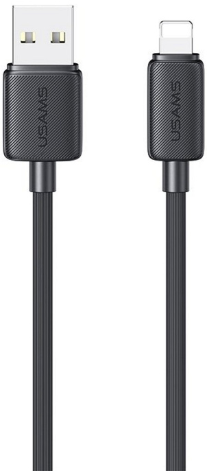 Кабель Usams US-SJ689 Lightning 2.4A Striped Data Cable-KY Series 1m Черный SJ689USB01