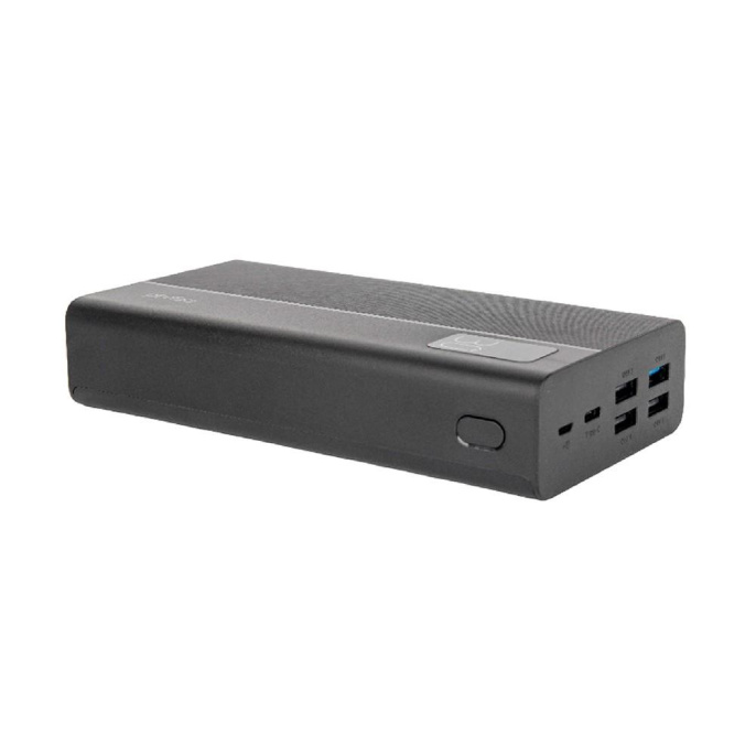 Perfeo Powerbank MOUNTAINS 30000 mAh/LED дисплей/PD + QC 3.0/Type-C/4 USB/Выход: 3A, max 22.5W/Black PF_D0161