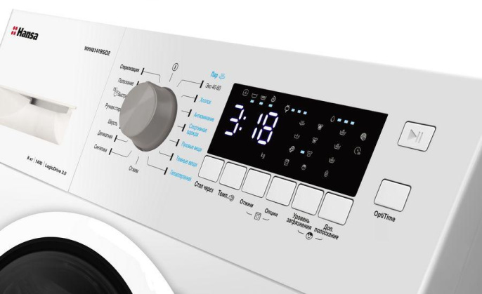 Стиральная машина Hansa WHN8141BSD2 класс: A+++ загр.фронтальная макс.:8кг белый инвертер