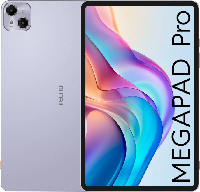 12" Планшет TECNO MegaPad Pro T1201 8/256 GB G100 4G, 2000 x 1200, 90Гц, Android 15, фиолетовый [t1201 256+8 aurora purple]