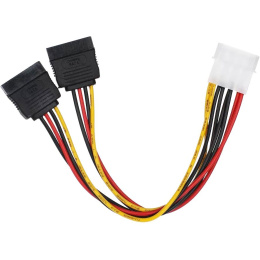 Переходник питания SATA-устройств 1big - 2SATA VCOM VPW7572 0.2m