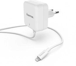 Сетевое зарядное устройство HAMA H-183318, 8-pin Lightning, 30Вт, 3A, белый [00183318]