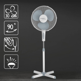 Вентилятор напольный Scarlett SC-SF111B20,  белый и серый