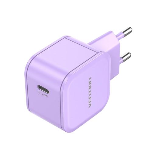 Сетевое зарядное устройство Vention на 1 порт USB С 20W Фиолетовый, шт. FEJV0-EU