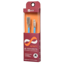 Кабели USB ACD USB кабель ACD-Infinity Lightning ; USB-A TPE, 1.2м, синий ACD-U922-P5L