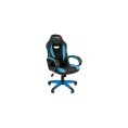 Компьютерное кресло BRABIX Blaze GM-162, TW/экокожа, черное/голубое 532578