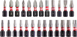 Биты SHOCKWAVE набор 40 предметов GEN III в пласт. кейсе Milwaukee 4932492004