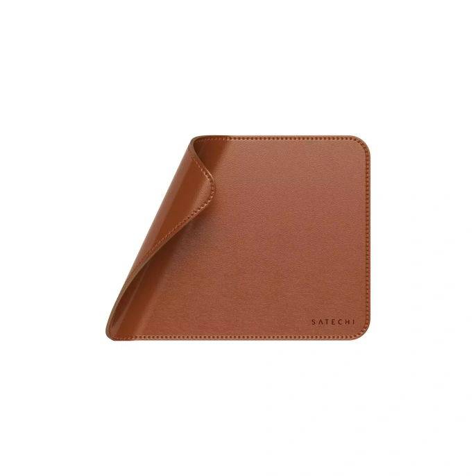 Коврик для мыши из веганской кожи Satechi Vegan-Leather Premium Desk Mat. Цвет: коричневый