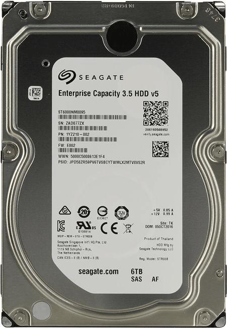 Жесткий диск Seagate SAS 3.0 6Tb ST6000NM0095 Exos 7200rpm 256Mb 3.5"