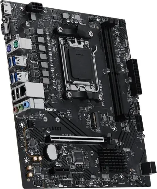 Материнская плата MSI PRO A620AM-B EVO Socket AM5 AMD A620A 2xDDR5 mATX AC`97 8ch 7.1 2.5Gg RAID+VGA+HDMI